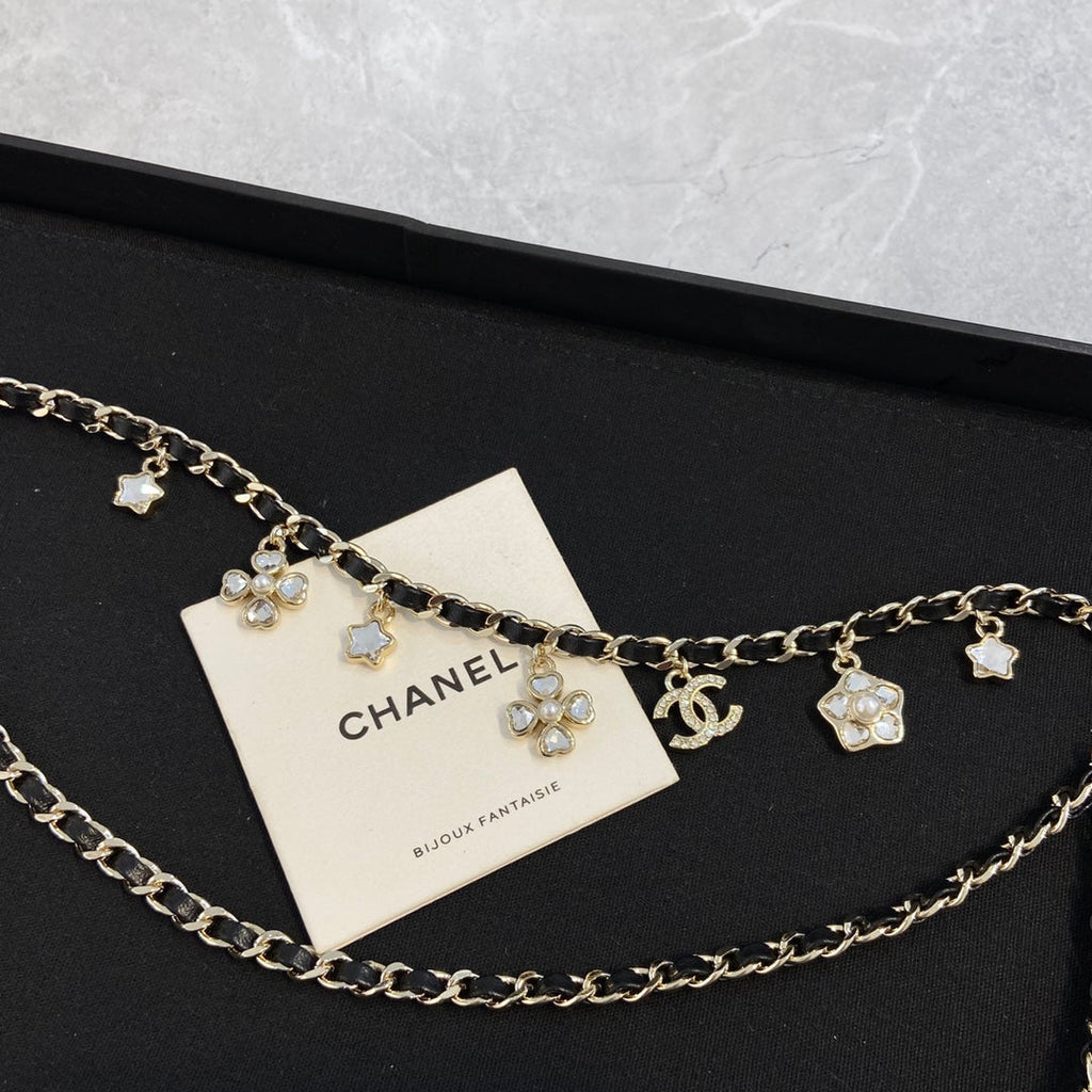 Chanel Black Leather Waist Band