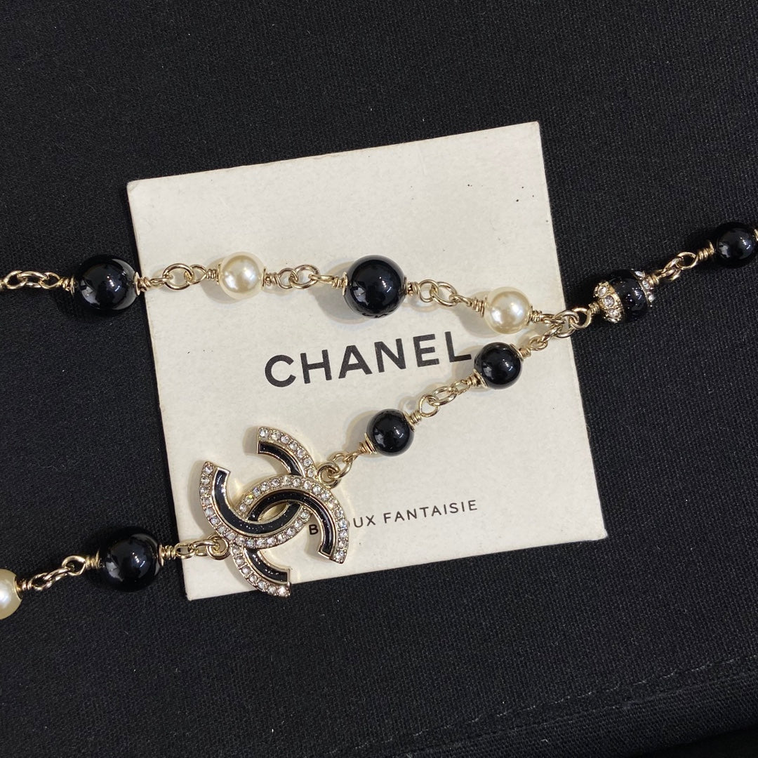 Chanel Black Flower Waist Band