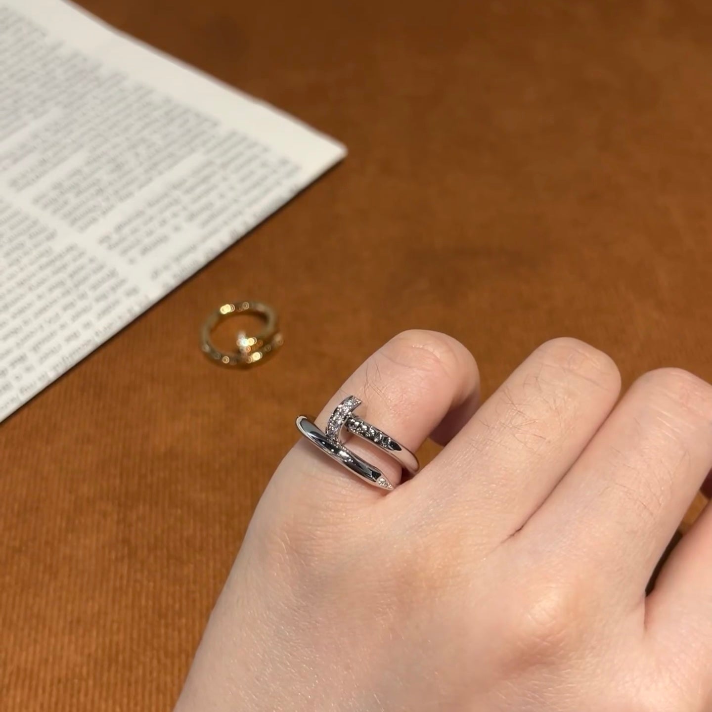 Cartier Juste Un Clou Ring, Classic Model, Diamonds