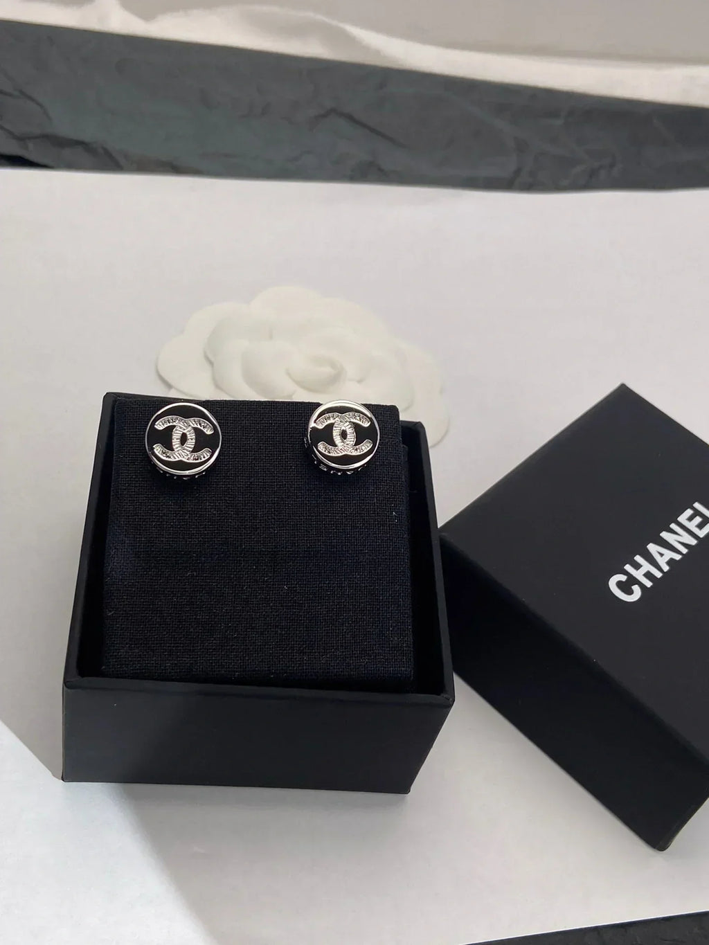 Chanel Button Earrings