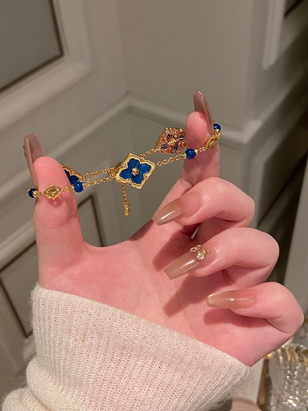 Buccellati Blue Necklace Bracelet Earrings