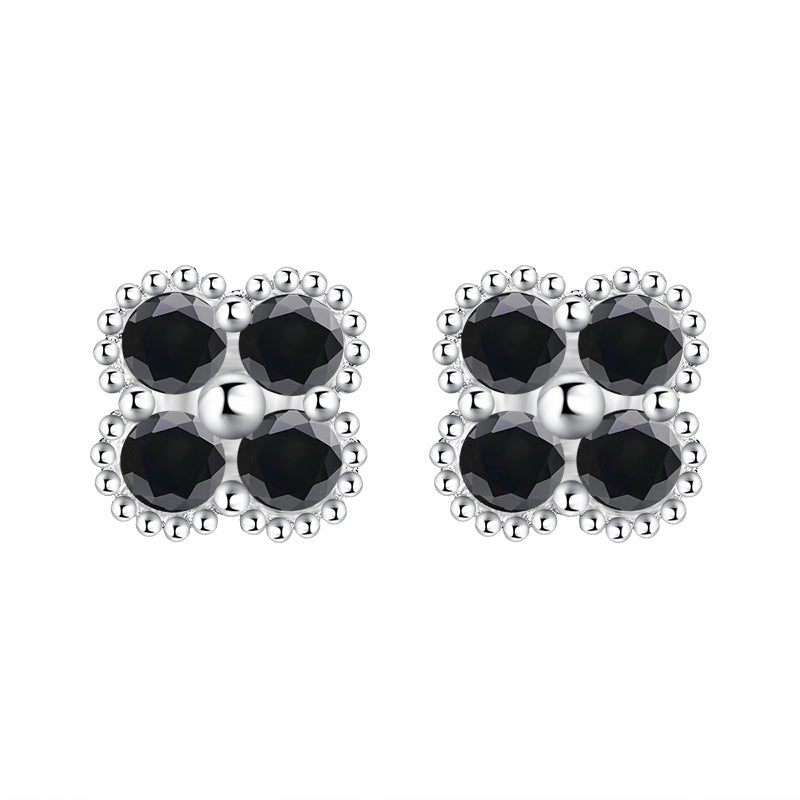 Moissanite Dainty Clover Necklace Bracelet Earrings