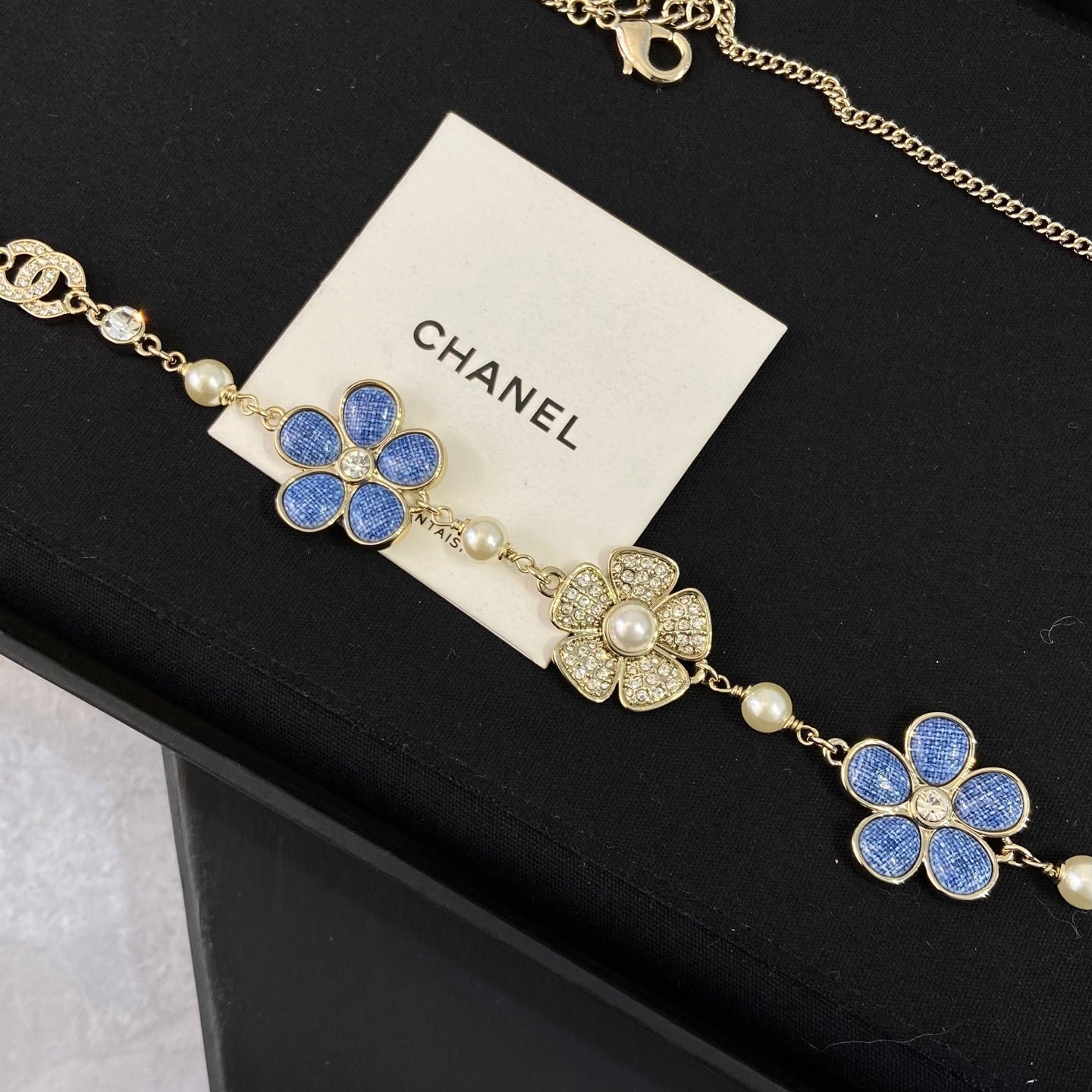 Chanel Blue Flower Waist Band