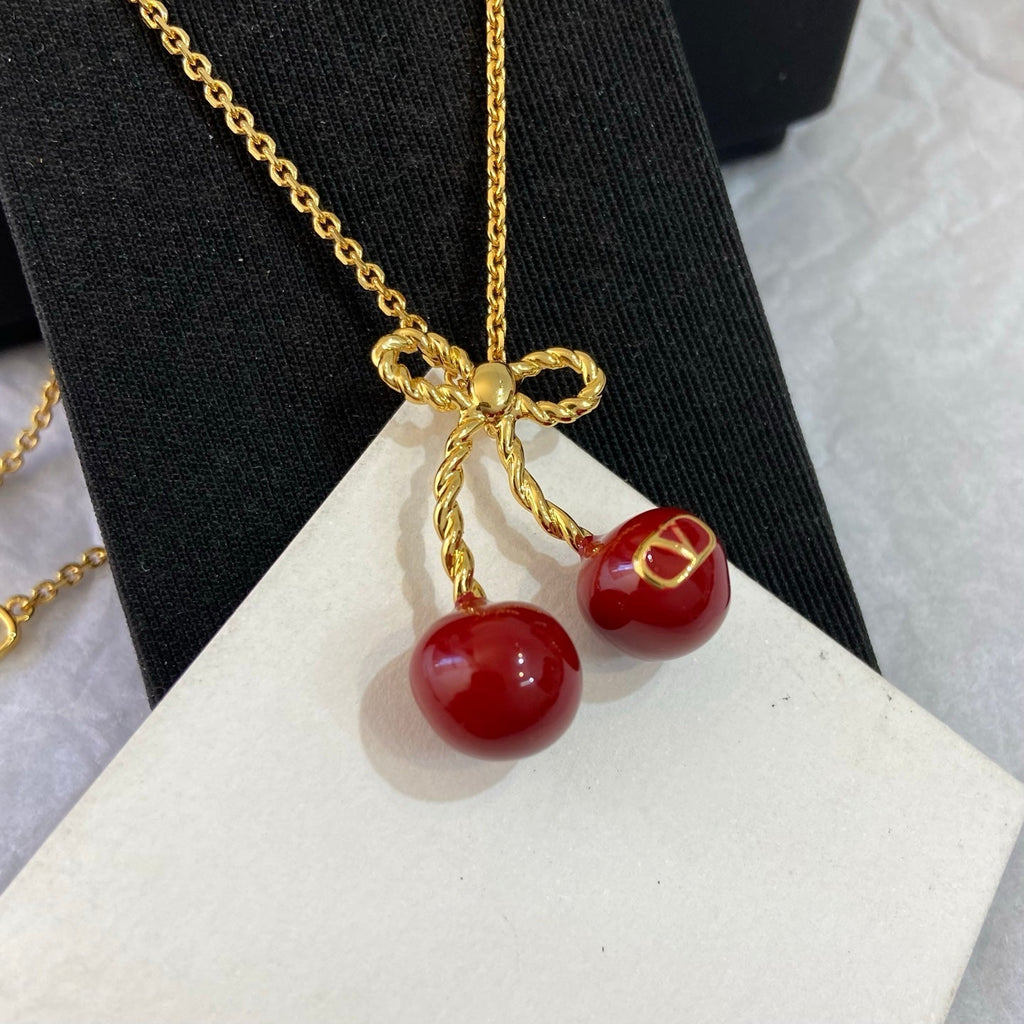 Valentino Red Cherry Necklace