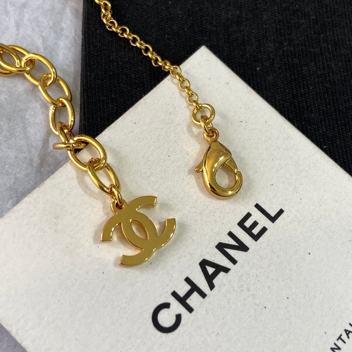 Chanel Double C Pearl Necklace