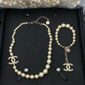 Chanel Pearl Necklace Bracelet